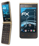 Schutzfolie atFoliX kompatibel mit Samsung Galaxy Golden GT-i9230, ultraklare FX (3er Set)