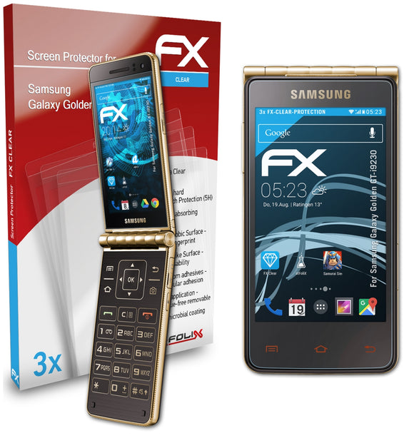 atFoliX FX-Clear Schutzfolie für Samsung Galaxy Golden (GT-i9230)