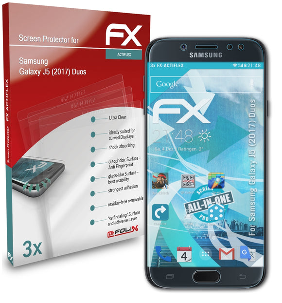 atFoliX FX-ActiFleX Displayschutzfolie für Samsung Galaxy J5 (2017) Duos