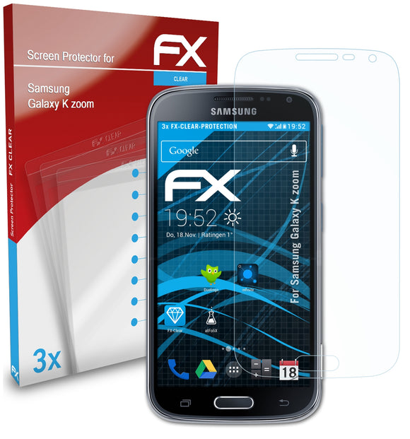 atFoliX FX-Clear Schutzfolie für Samsung Galaxy K zoom