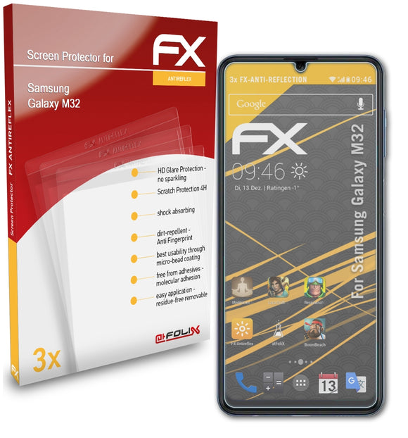 atFoliX FX-Antireflex Displayschutzfolie für Samsung Galaxy M32