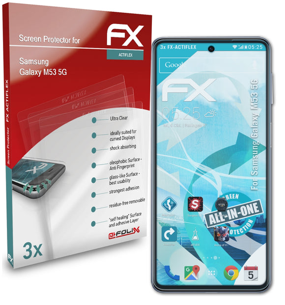 atFoliX FX-ActiFleX Displayschutzfolie für Samsung Galaxy M53 5G