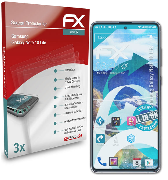 atFoliX FX-ActiFleX Displayschutzfolie für Samsung Galaxy Note 10 Lite