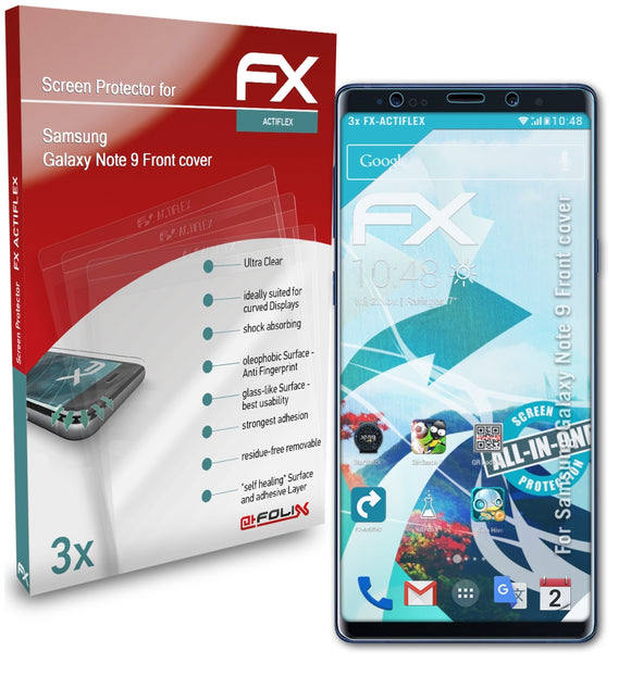 atFoliX FX-ActiFleX Displayschutzfolie für Samsung Galaxy Note 9 (Front cover)