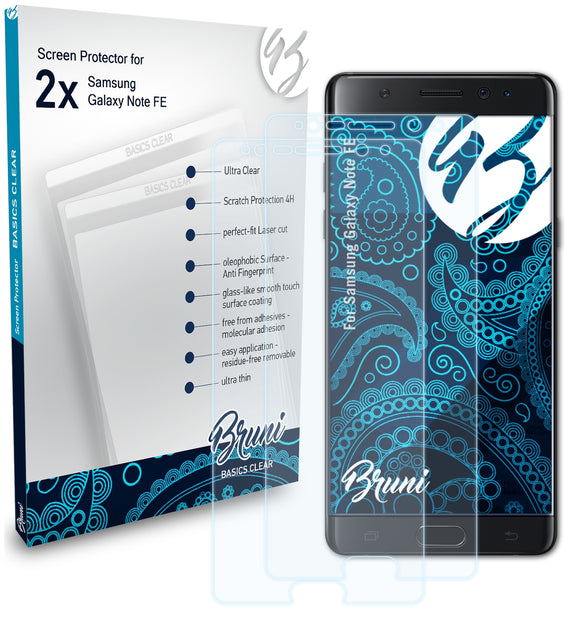 Bruni Basics-Clear Displayschutzfolie für Samsung Galaxy Note FE