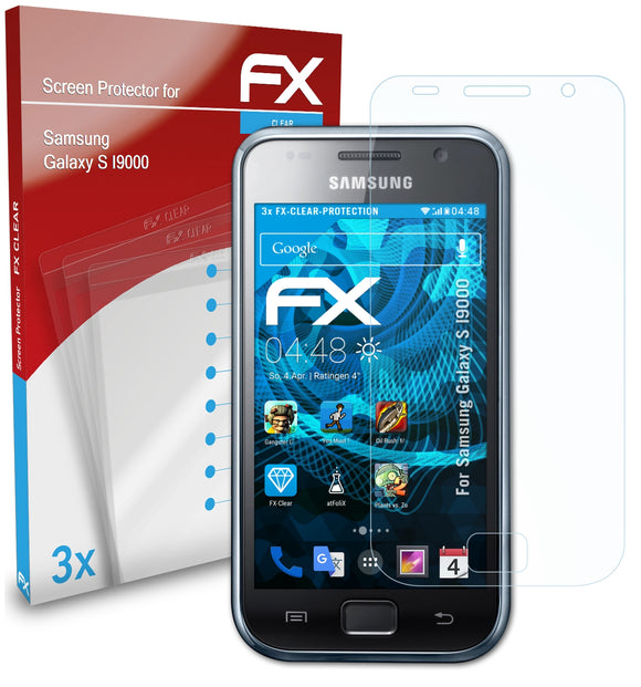 atFoliX FX-Clear Schutzfolie für Samsung Galaxy S I9000