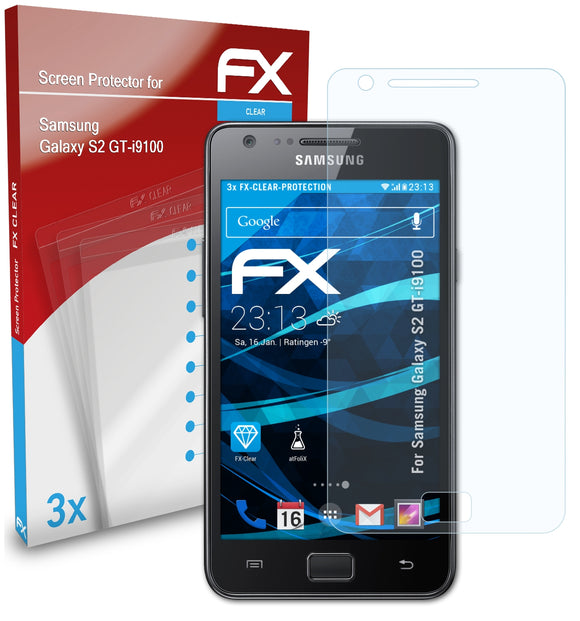 atFoliX FX-Clear Schutzfolie für Samsung Galaxy S2 (GT-i9100)