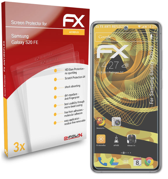 atFoliX FX-Antireflex Displayschutzfolie für Samsung Galaxy S20 FE