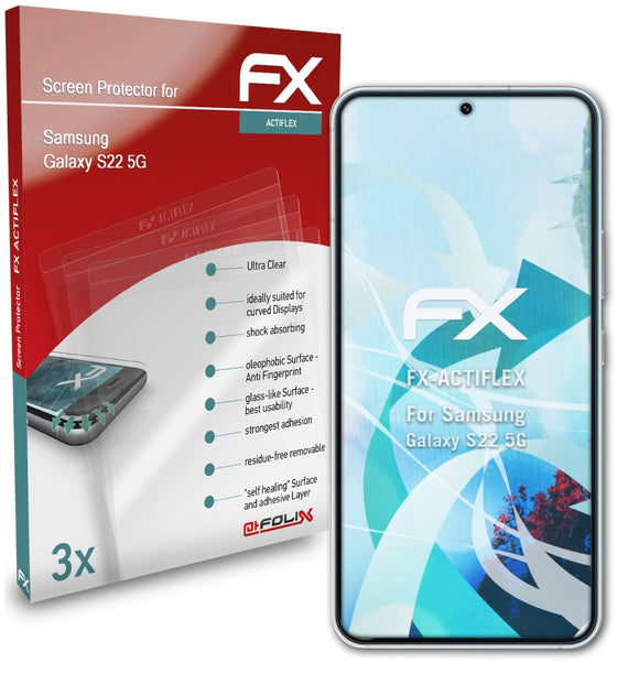 atFoliX FX-ActiFleX Displayschutzfolie für Samsung Galaxy S22 5G