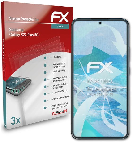 atFoliX FX-ActiFleX Displayschutzfolie für Samsung Galaxy S22 Plus 5G
