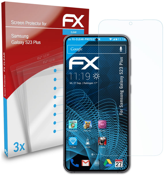 atFoliX FX-Clear Schutzfolie für Samsung Galaxy S23 Plus