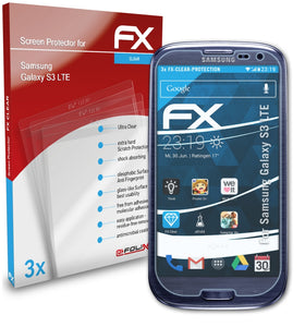 atFoliX FX-Clear Schutzfolie für Samsung Galaxy S3 LTE