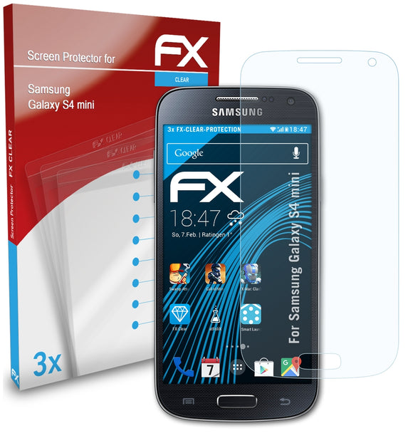 atFoliX FX-Clear Schutzfolie für Samsung Galaxy S4 mini