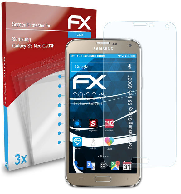 atFoliX FX-Clear Schutzfolie für Samsung Galaxy S5 Neo (G903F)