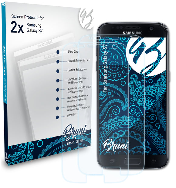 Bruni Basics-Clear Displayschutzfolie für Samsung Galaxy S7