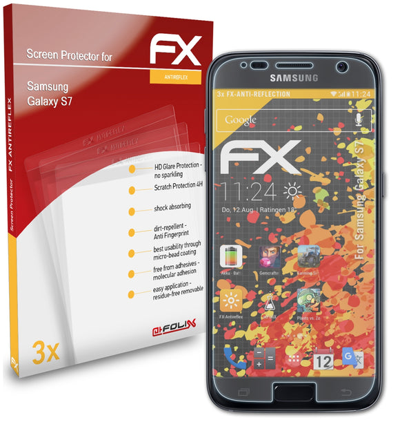 atFoliX FX-Antireflex Displayschutzfolie für Samsung Galaxy S7