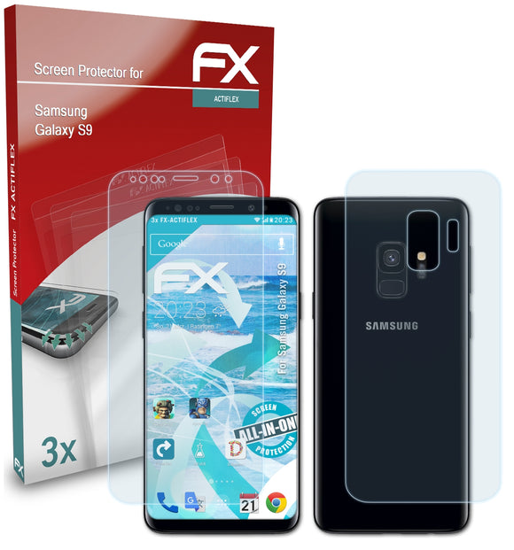 atFoliX FX-ActiFleX Displayschutzfolie für Samsung Galaxy S9