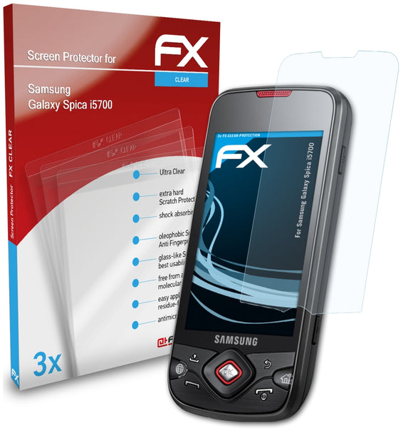 atFoliX FX-Clear Schutzfolie für Samsung Galaxy Spica i5700