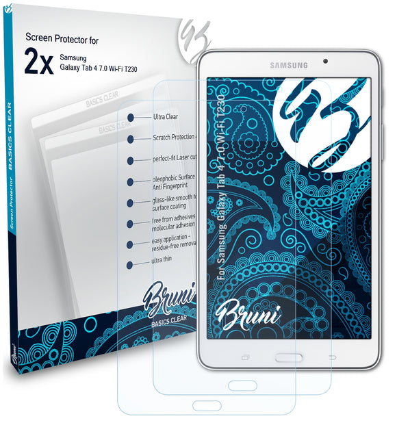 Bruni Basics-Clear Displayschutzfolie für Samsung Galaxy Tab 4 7.0 (Wi-Fi T230)