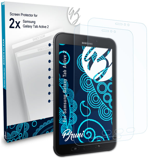 Bruni Basics-Clear Displayschutzfolie für Samsung Galaxy Tab Active 2