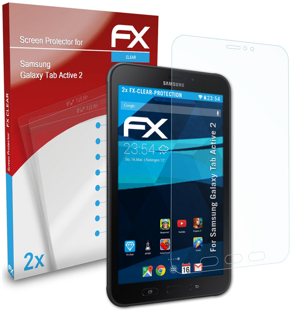 atFoliX FX-Clear Schutzfolie für Samsung Galaxy Tab Active 2