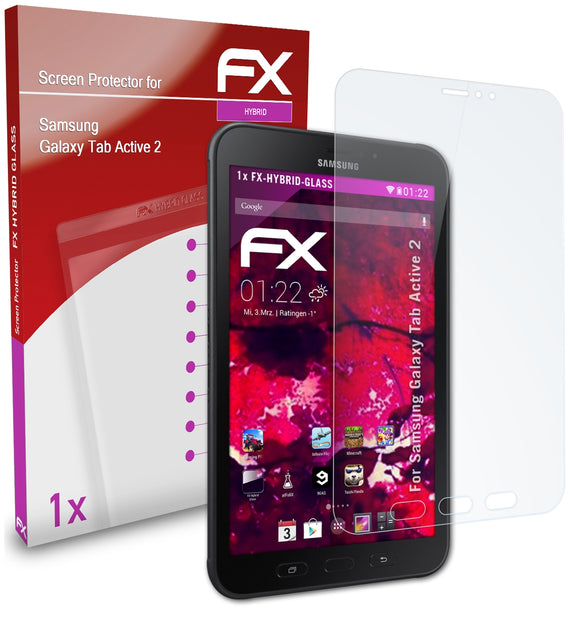 atFoliX FX-Hybrid-Glass Panzerglasfolie für Samsung Galaxy Tab Active 2