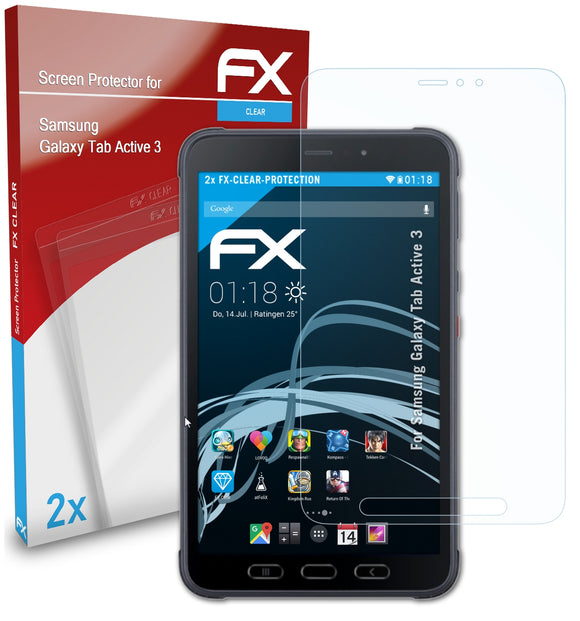 atFoliX FX-Clear Schutzfolie für Samsung Galaxy Tab Active 3