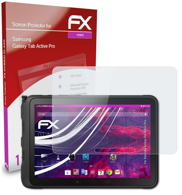 atFoliX FX-Hybrid-Glass Panzerglasfolie für Samsung Galaxy Tab Active Pro