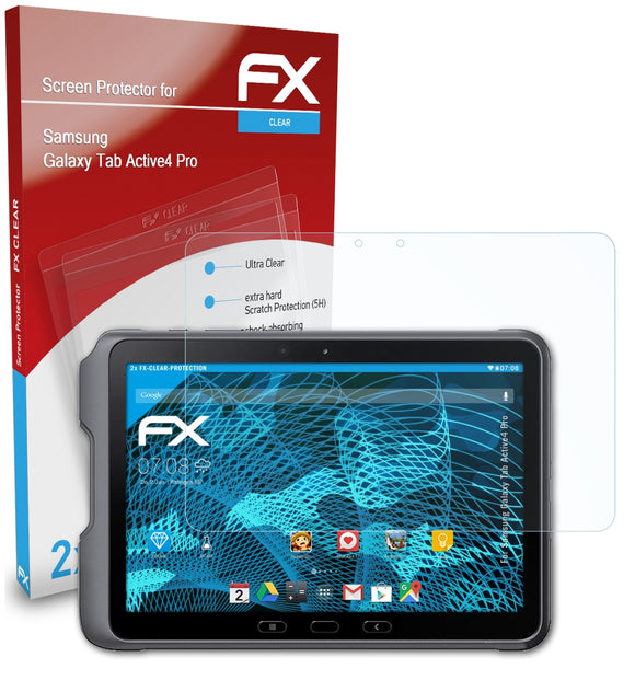 atFoliX FX-Clear Schutzfolie für Samsung Galaxy Tab Active4 Pro