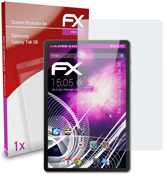 atFoliX FX-Hybrid-Glass Panzerglasfolie für Samsung Galaxy Tab S6