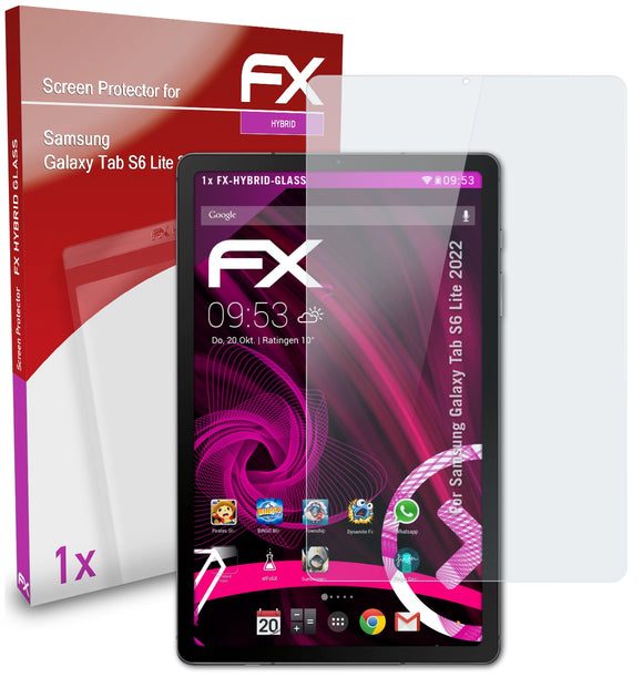 atFoliX FX-Hybrid-Glass Panzerglasfolie für Samsung Galaxy Tab S6 Lite (2022)