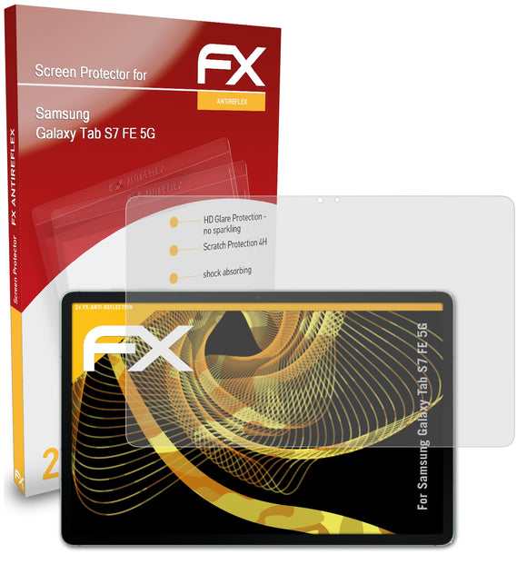 atFoliX FX-Antireflex Displayschutzfolie für Samsung Galaxy Tab S7 FE 5G