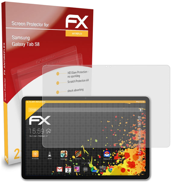 atFoliX FX-Antireflex Displayschutzfolie für Samsung Galaxy Tab S8