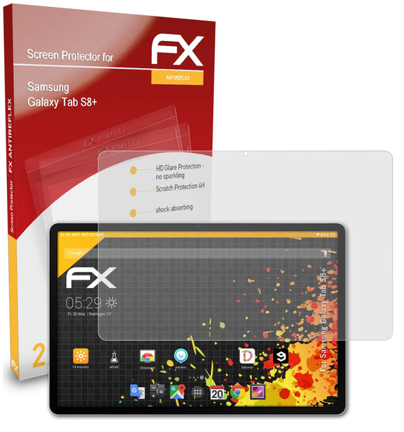 atFoliX FX-Antireflex Displayschutzfolie für Samsung Galaxy Tab S8+
