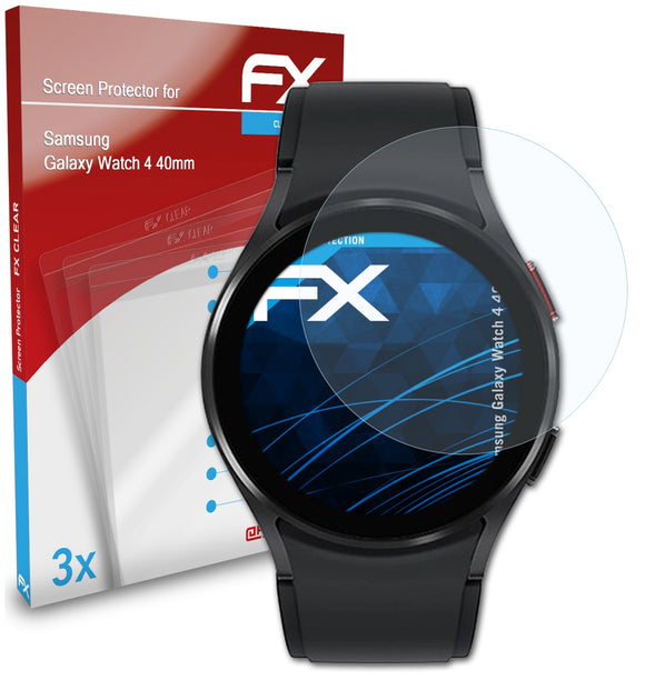 atFoliX FX-Clear Schutzfolie für Samsung Galaxy Watch 4 (40mm)