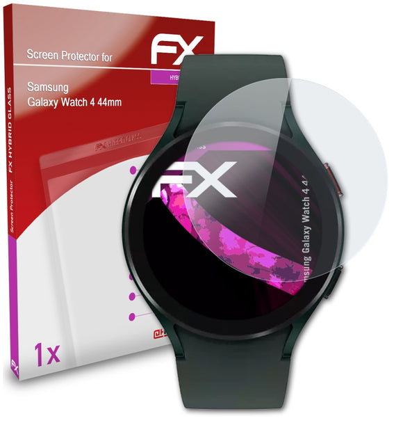 atFoliX FX-Hybrid-Glass Panzerglasfolie für Samsung Galaxy Watch 4 (44mm)