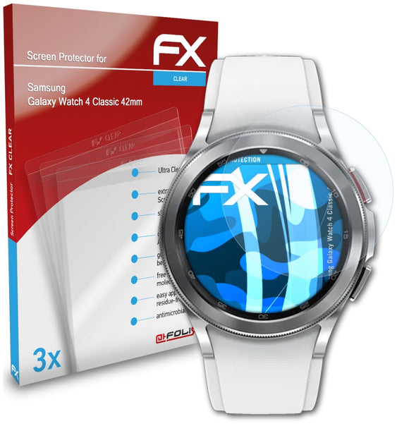 atFoliX FX-Clear Schutzfolie für Samsung Galaxy Watch 4 Classic (42mm)