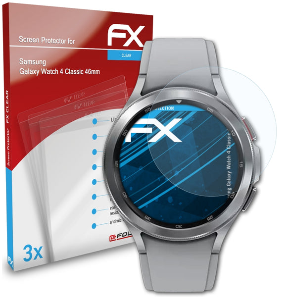 atFoliX FX-Clear Schutzfolie für Samsung Galaxy Watch 4 Classic (46mm)