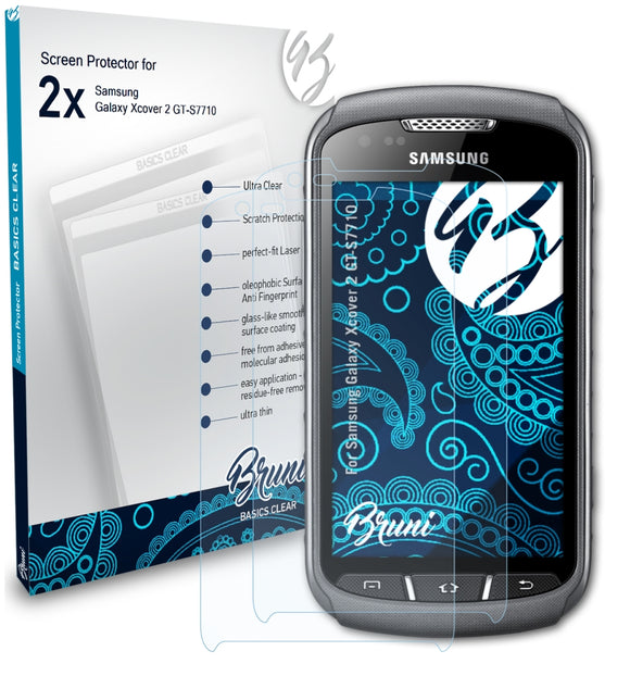 Bruni Basics-Clear Displayschutzfolie für Samsung Galaxy Xcover 2 (GT-S7710)