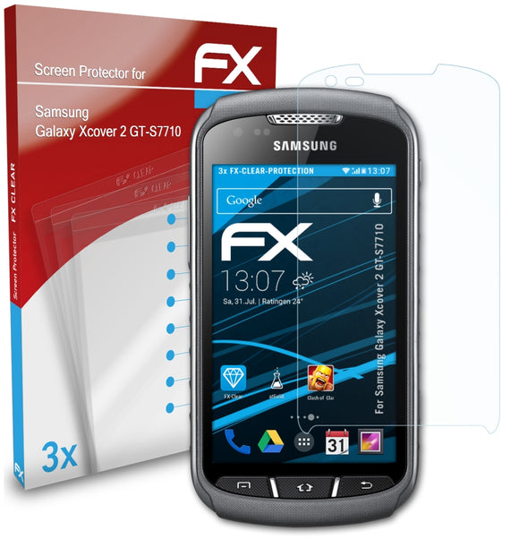 atFoliX FX-Clear Schutzfolie für Samsung Galaxy Xcover 2 (GT-S7710)