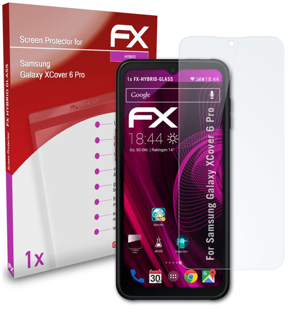 atFoliX FX-Hybrid-Glass Panzerglasfolie für Samsung Galaxy XCover 6 Pro