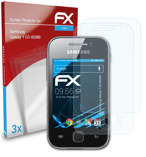 atFoliX FX-Clear Schutzfolie für Samsung Galaxy Y (GT-S5360)