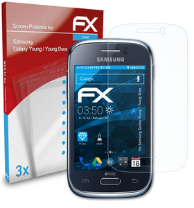 atFoliX FX-Clear Schutzfolie für Samsung Galaxy Young / Young Duos