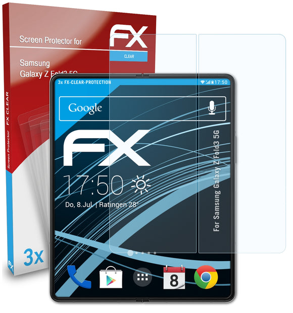 atFoliX FX-Clear Schutzfolie für Samsung Galaxy Z Fold3 5G