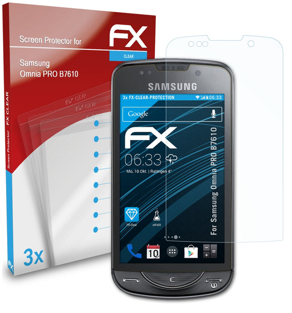atFoliX FX-Clear Schutzfolie für Samsung Omnia PRO B7610