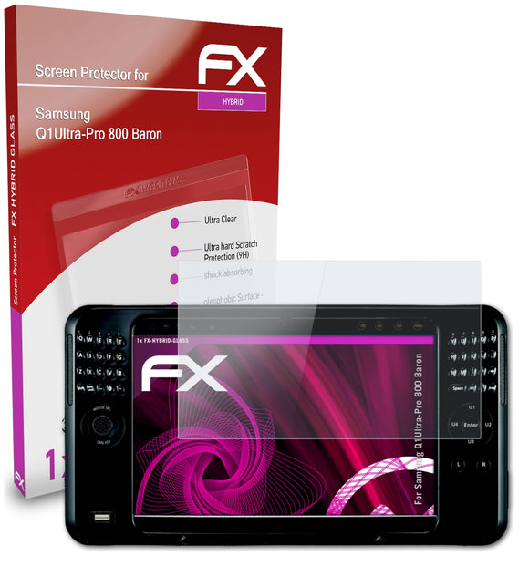 atFoliX FX-Hybrid-Glass Panzerglasfolie für Samsung Q1Ultra-Pro 800 Baron