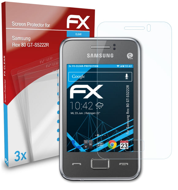 atFoliX FX-Clear Schutzfolie für Samsung Rex 80 (GT-S5222R)