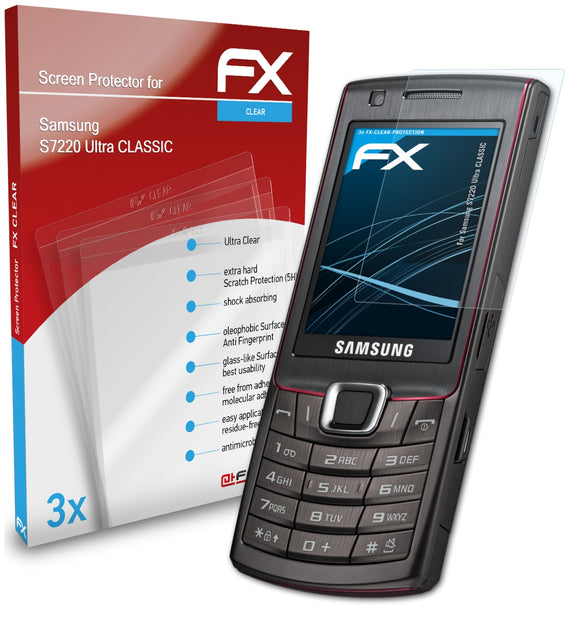 atFoliX FX-Clear Schutzfolie für Samsung S7220 Ultra CLASSIC