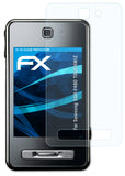 Schutzfolie atFoliX kompatibel mit Samsung SGH-F480 TOUCHWiZ, ultraklare FX (3X)