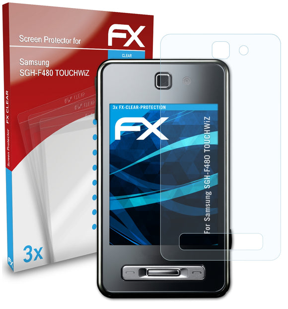 atFoliX FX-Clear Schutzfolie für Samsung SGH-F480 TOUCHWiZ